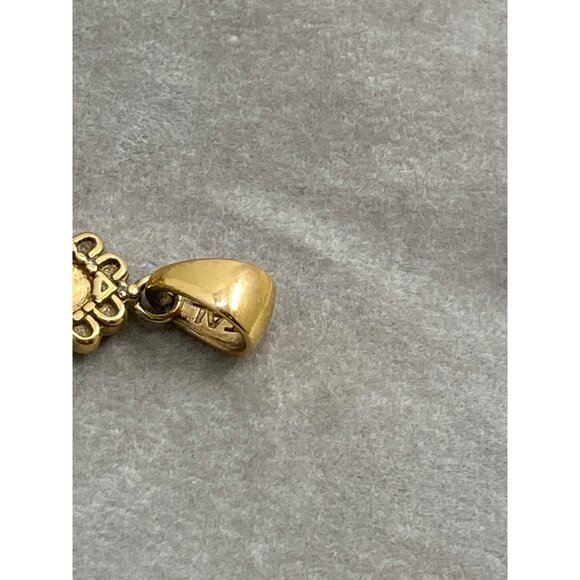 Gold-Plated 925 Silver Cross Pendant With Blue Accents - missing 2 stones - Picture 10 of 12